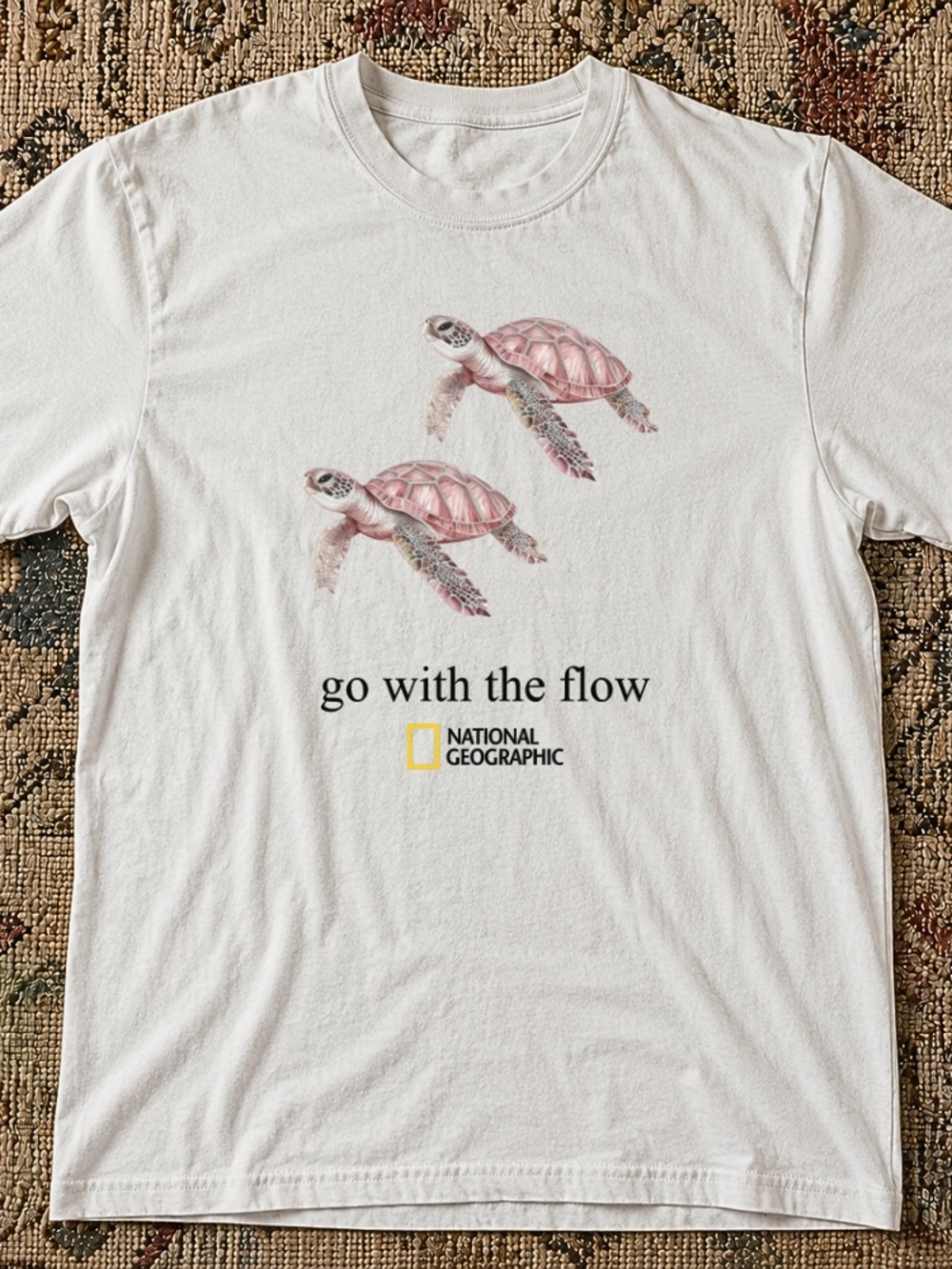National Geographic Pink Turtle Graphic Tee